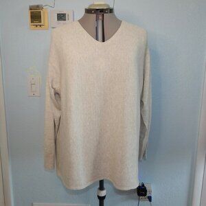 Ella Moss Plus Size XXL Cream Knit Sweater Top Blouse Shirt Long Sleeve New NWT